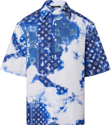 Louis Vuitton Blue Bandana Bleached Shirt 1abb8l