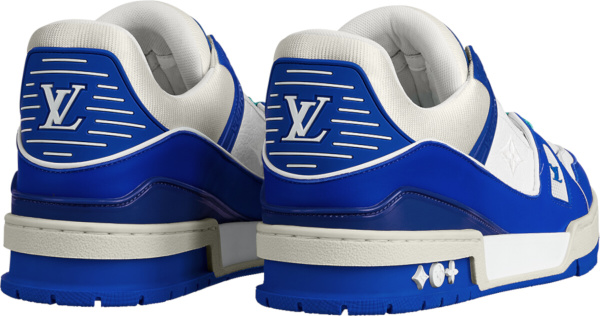 Louis Vuitton Blue Lv Trainer Low Top Sneakers
