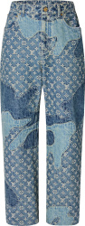 Louis Vuitton Blue Monogram And Camouflage Patchwork Jeans 1a9ggv