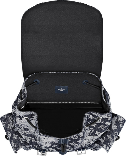 Louis Vuitton Blue Tapestry Monogram Backpack