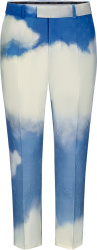 Blue & White 'Clouds' Pants