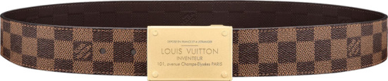 Louis Vuitton Brown Check Neo Inventeur Belt