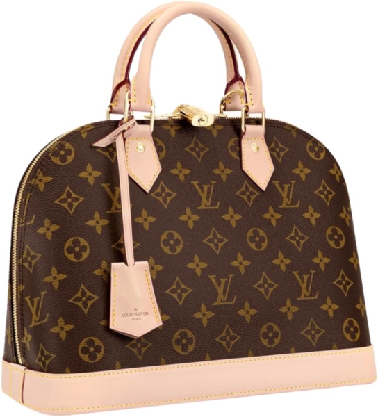 Louis Vuitton Brown Leather Alma Bag