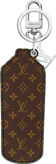 Louis Vuitton Brown Monogram And Green Lv Spray Can Key Chain
