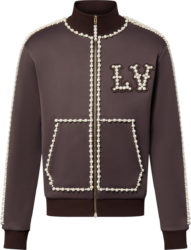 Louis Vuitton Brown Pearls Track Jacket