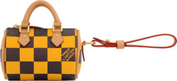 Louis Vuitton Brown Yellow Damier Pop Keepall Bag Charm