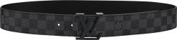 Graphite Damier & Black 'LV Initiales' Belt
