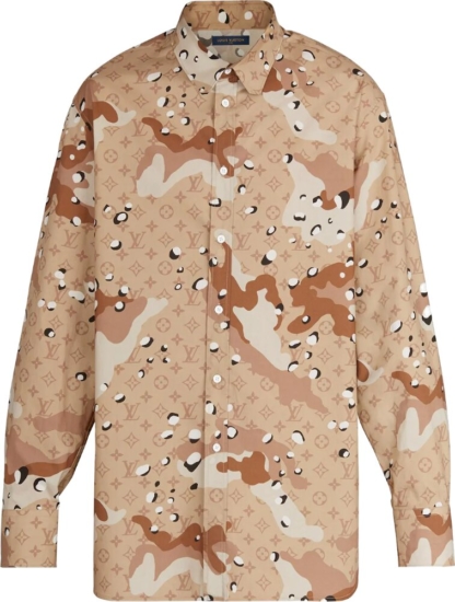 Louis Vuitton Desert Camo Monogram Jacquard Shirt