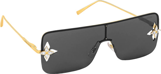 Louis Vuitton Gold And Black Star Light Sunglasses
