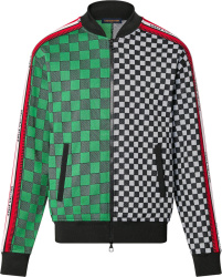 Louis Vuitton Green Damier And Checkerboard Split Track Jacket