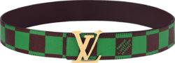 Louis Vuitton Green Pop Damier Lv Initiales Belt