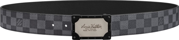 Louis Vuitton Grey Check Neo Tunk Belt