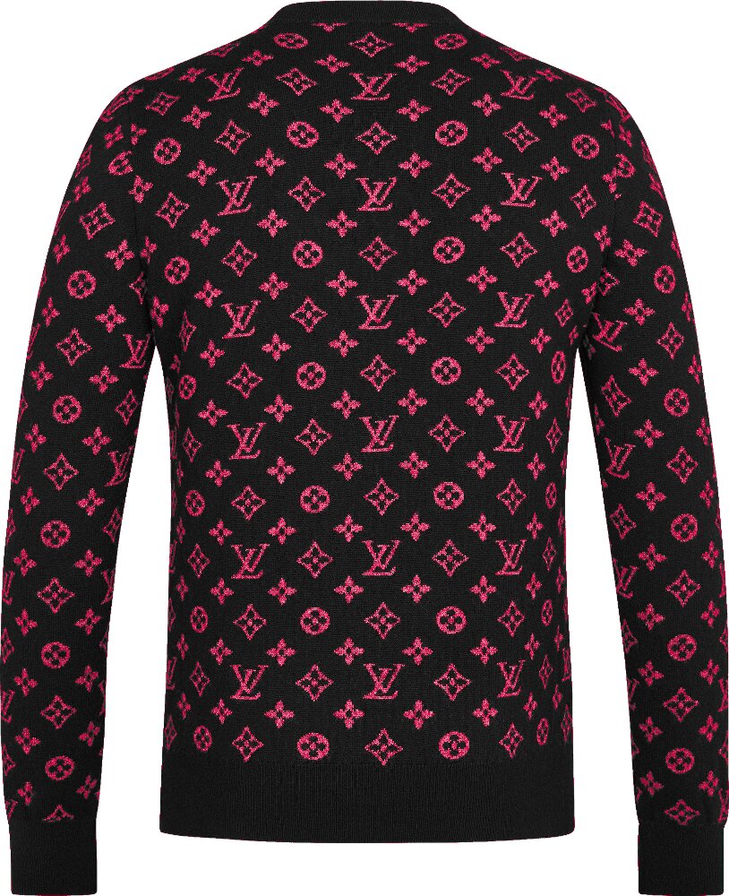 Louis Vuitton Black & Blue Half Monogram Cashmere Sweater