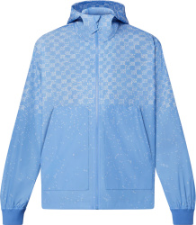 Louis Vuitton Light Blue Damier Spread Windbreaker Jacket 1aa7we