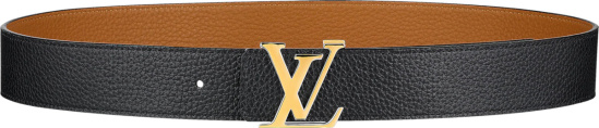 Louis Vuitton Light Brown And Gold Lv Initiales Belt M9151q