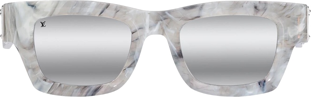 Louis Vuitton White Marble 'Charleston' Sunglasses | Incorporated Style