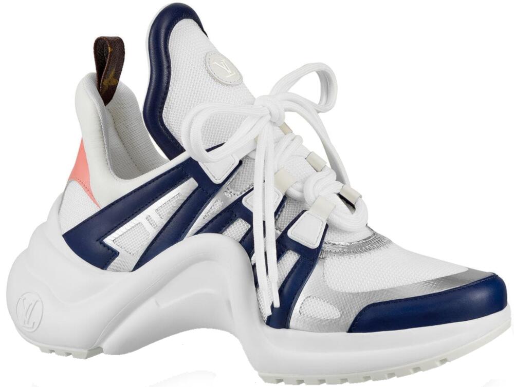 Louis Vuitton White and Blue Archlight Sneakers