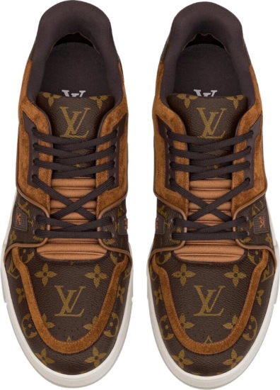 Louis Vuitton Monogram Print And Suede Sneakers