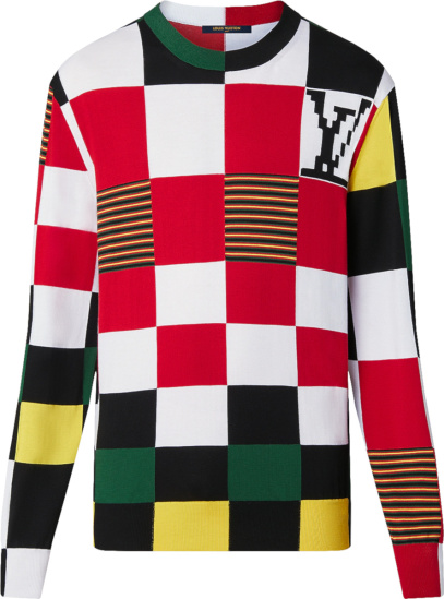 Louis Vuitton Chunky Stripes Cardigan 1ABCMD, Red, M