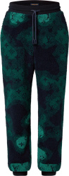 Louis Vuitton Navy And Green Elevation Topography Map Camo Print Monogram Sweatpants