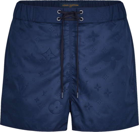 Louis Vuitton Navy Blue Lvse Monogram 3d Pocket Swim Shorts 1a5d61