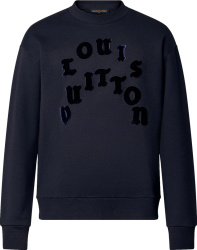 Louis Vuitton Navy Blue Tuffetage Logo Sweatshirt