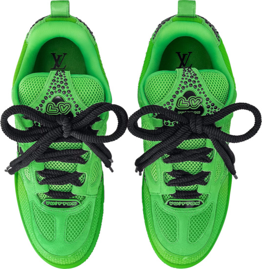 Louis Vuitton Neon Green Lv Skate Sneakers
