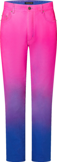 Louis Vuitton Neon Pink And Blue Gradient Jeans 1a9syk