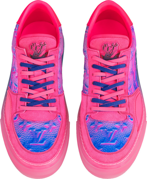 Louis Vuitton Neon Pink And Blue Gradient Lv Ollie Sneakers