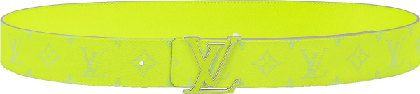 Louis Vuitton Neon Yellow Initiales Belt