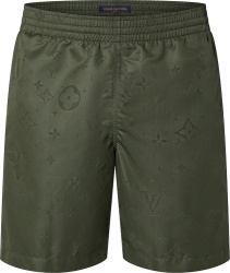 Louis Vuitton Olive Green Lvse Monogram Swim Shorts