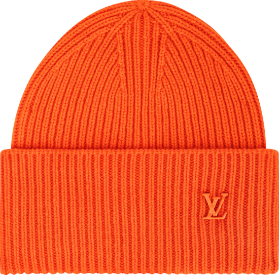 Louis Vuitton Orange Lv Ahead Knit Beanie Hat Mp3247