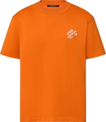 Louis Vuitton Orange Staple Pin T Shirt 1abiy2