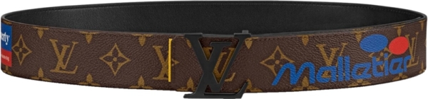 Louis Vuitton Printed Brown Leather Belt