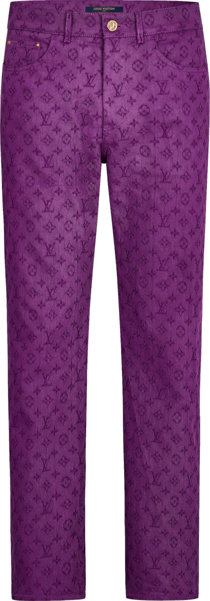 purple monogram slim jeans
