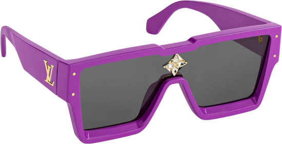 Louis Vuitton Purple Oversized Square Sunglasses
