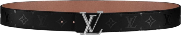 Louis Vuitton Pyramide Black Leather Illusion Belt