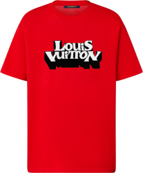 Louis Vuitton Red Dove Logo Knit T Shirt