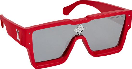 Louis Vuitton Red Large Square Cyclone Sunglasses