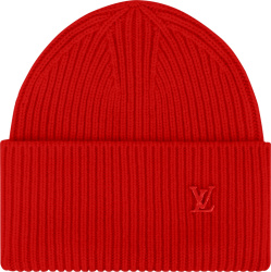 Louis Vuitton Red Lv Ahead Knit Beanie Hat Mp3249