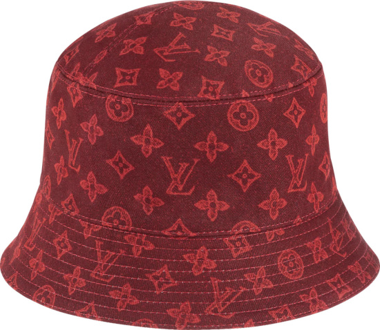 Louis Vuitton Red Monogram Bucket Hat