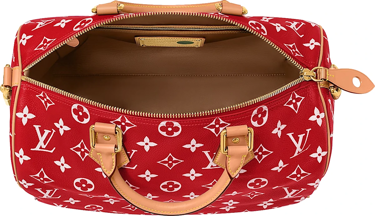 Louis Vuitton Red Monogram Speedy 40 Bag