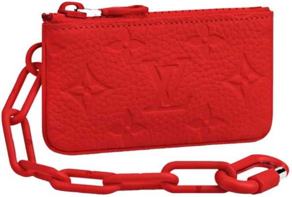 Louis Vuitton Red Zip Pouch With Chain