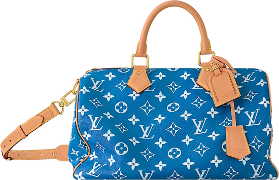 Louis Vuitton Royal Blue Speedy 40 Leather Bag