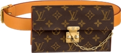 Louis Vuitton S Lock Monogram Print Belted Pouch