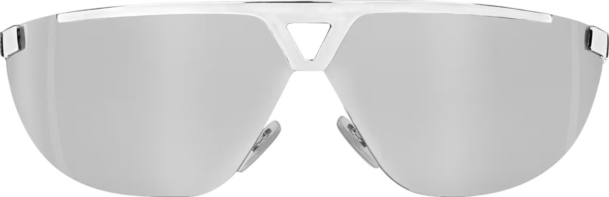 Louis Vuitton 1.1 Evidence Futura Mask Sunglasses Silver Metal. Size U