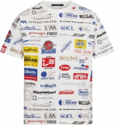Louis Vuitton White Allover Logos Print Shirt