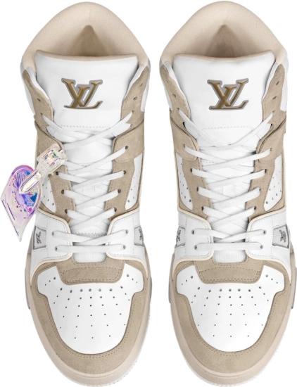 Louis Vuitton White And Beige Sneaker Boot