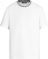 Louis Vuitton White And Black Chain Collar T Shirt