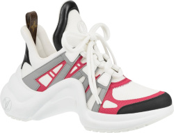 Louis Vuitton White And Pink Archlight Sneakers